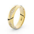 Dámský snubní prsten DF 3074 ze žlutého zlata, s brilianty
