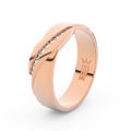 anillo de oro de las señoras DF 3039 oro rosa, diamantes