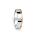 Dámský prsten DF 05/D bílé+růžové zlato 585/1000, s briliantem