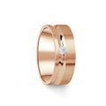 Zlatý dámský prsten DF 07/D z růžového zlata, s briliantem