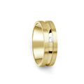 Zlatý dámský prsten DF 08/D ze žlutého zlata, s briliantem