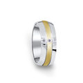 Dámský prsten DF 14/D, bílé+žluté zlato 585/1000, s briliantem