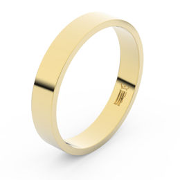 Zlatý snubný prsteň FMR 1G40 zo žltého zlata, bez kameňa