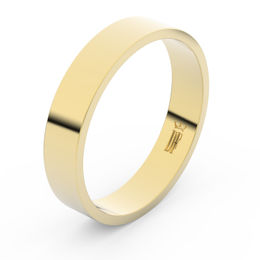 Zlatý snubný prsteň FMR 1G45 zo žltého zlata, bez kameňa