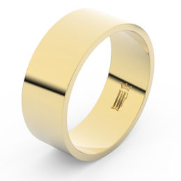 Zlatý snubný prsteň FMR 1G80 zo žltého zlata, bez kameňa