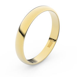 Zlatý snubný prsteň FMR 2B35 zo žltého zlata, bez kameňa