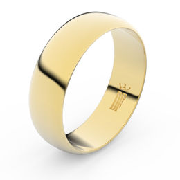 Zlatý snubný prsteň FMR 3B65 zo žltého zlata, bez kameňa