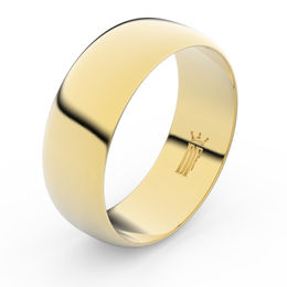 Zlatý snubný prsteň FMR 3C75 zo žltého zlata, bez kameňa