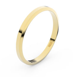 Zlatý snubný prsteň FMR 4A25 zo žltého zlata, bez kameňa