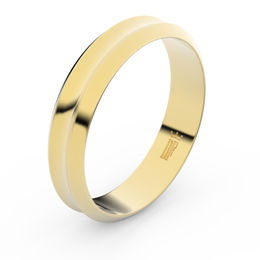Zlatý snubný prsteň FMR 4B45 zo žltého zlata, bez kameňa