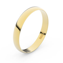 Zlatý snubný prsteň FMR 4C35 zo žltého zlata, bez kameňa