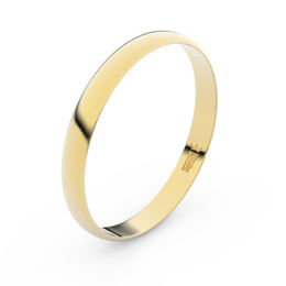 Zlatý snubný prsteň FMR 4D30 zo žltého zlata, bez kameňa