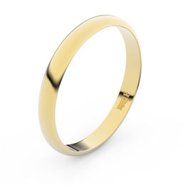 Zlatý snubný prsteň FMR 4F30 zo žltého zlata, bez kameňa