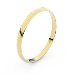 Zlatý snubný prsteň FMR 4H20 zo žltého zlata, bez kameňa