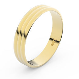 Zlatý snubní prsten FMR 4J47 ze žlutého zlata