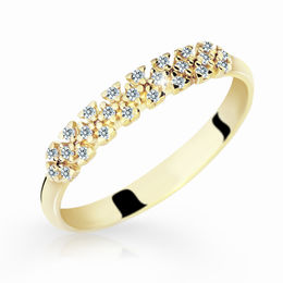Zlatý dámsky prsteň DF 2059 zo žltého zlata, s briliantom