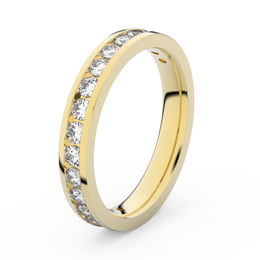 Zlatý dámsky prsteň DF 3894 zo žltého zlata, s briliantmi