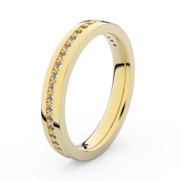 Zlatý dámsky prsteň DF 3896 zo žltého zlata, s briliantom