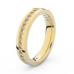 Zlatý dámský prsten DF 3897 ze žlutého zlata, s briliantem