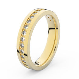 Zlatý dámsky prsteň DF 3898 zo žltého zlata, s briliantom