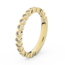Zlatý dámský prsten DF 3899 ze žlutého zlata, s briliantem