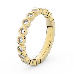 Zlatý dámsky prsteň DF 3900 zo žltého zlata, s briliantom
