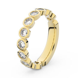 Zlatý dámsky prsteň DF 3901 zo žltého zlata, s briliantom