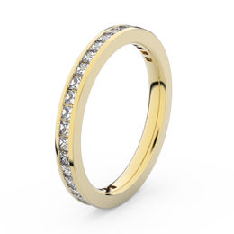 Zlatý dámsky prsteň DF 3906 zo žltého zlata, s briliantom