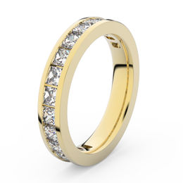 Zlatý dámský prsten DF 3908 ze žlutého zlata, s briliantem