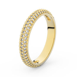 Zlatý dámsky prsteň DF 3911 zo žltého zlata, s briliantom