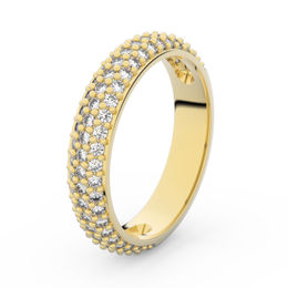 Zlatý dámský prsten DF 3912 ze žlutého zlata, s briliantem