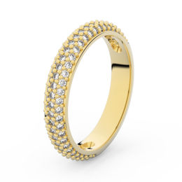 Zlatý dámský prsten DF 3918 ze žlutého zlata, s briliantem