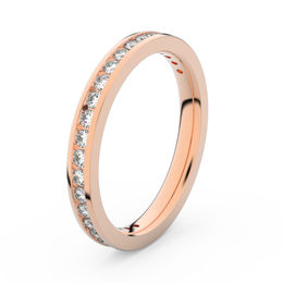 Zlatý dámský prsten DF 3893 z růžového zlata, s briliantem