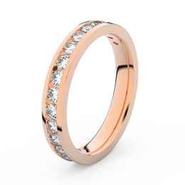 Zlatý dámský prsten DF 3894 z růžového zlata, s brilianty