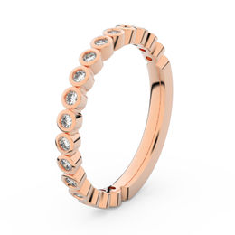 Zlatý dámský prsten DF 3899 z růžového zlata, s briliantem