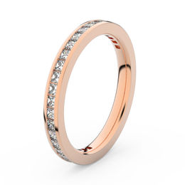 Zlatý dámsky prsteň DF 3906 z ružového zlata, s briliantom