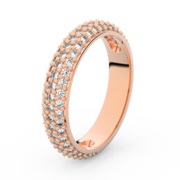 Zlatý dámský prsten DF 3912 z růžového zlata, s briliantem