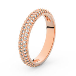 Zlatý dámský prsten DF 3918 z růžového zlata, s briliantem
