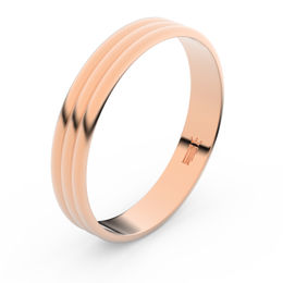 Zlatý snubní prsten FMR 4K37 z růžového zlata