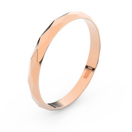 Zlatý snubní prsten FMR 8B30 z růžového zlata