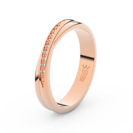 Zlatý dámský prsten DF 3019 z růžového zlata, s brilianty