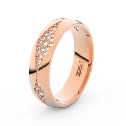 Dámský snubní prsten DF 3074 z růžového zlata, s brilianty