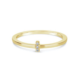Złoty pierścionek damski DF 4448 wykonany z żółtego złota z diamentem