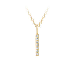 Colgante de oro para señora DF 4742, letra I, oro amarillo, con diamantes