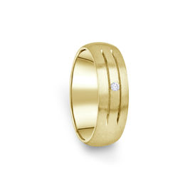 Zlatý dámsky prsteň DF 13 / D zo žltého zlata, s briliantom