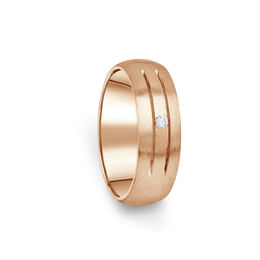 Zlatý dámsky prsteň DF 13 / D z ružového zlata, s briliantom