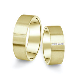 Snubní prsteny ze žlutého zlata s brilianty, pár - 17