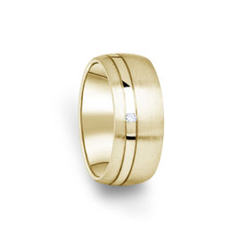 Zlatý dámský prsten DF 18/D ze žlutého zlata, s briliantem