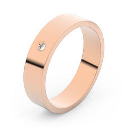 Zlatý snubný prsteň FMR 1G45 z ružového zlata, S1