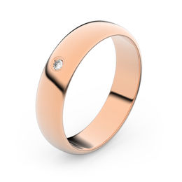 Zlatý snubní prsten FMR 2D45 z růžového zlata, S1